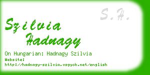 szilvia hadnagy business card